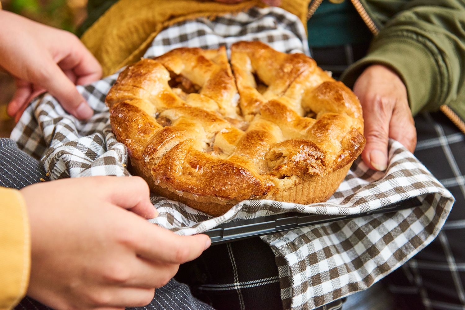 Lifestyle fotografie appeltaart picknick