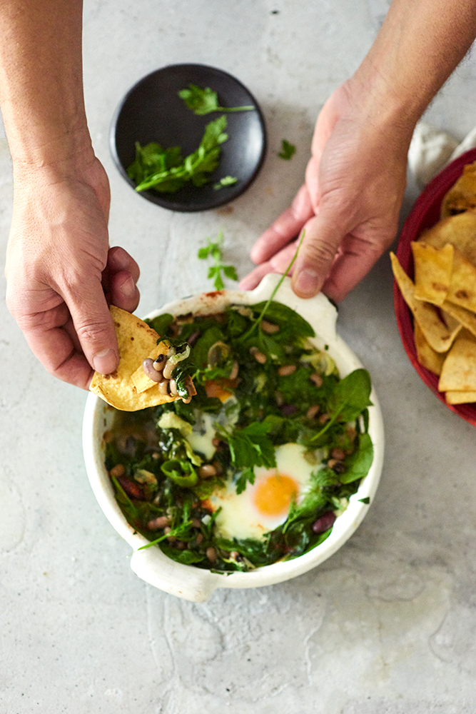 Lifestyle fotografie nachos en ei