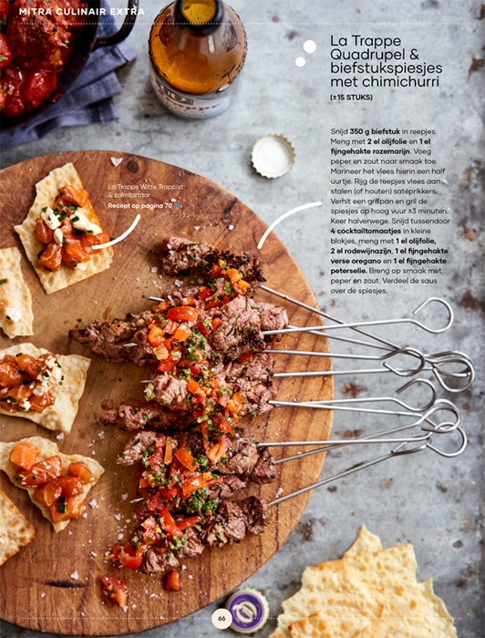 Foodfotografie biefstukspiesjes met chimichurri in kleurrijke sfeer - bekijk ons portfolio
