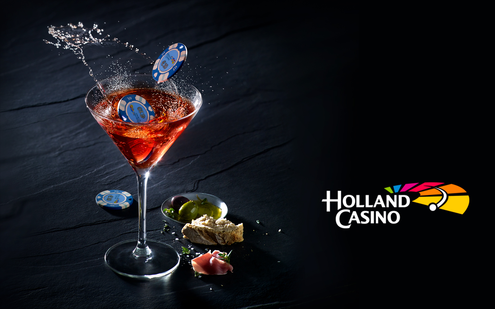 Reclamefotografie splashfotografie cocktail en chips