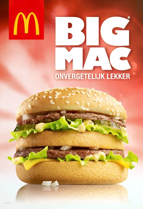 Reclamefotografie McDonalds Big Mac in kleurrijke sfeer - bekijk ons portfolio