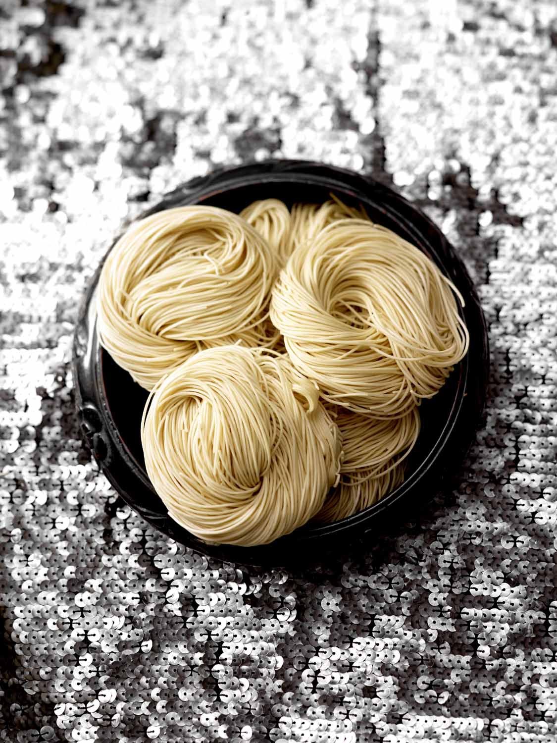 Food fotografie van gedroogde Noodles