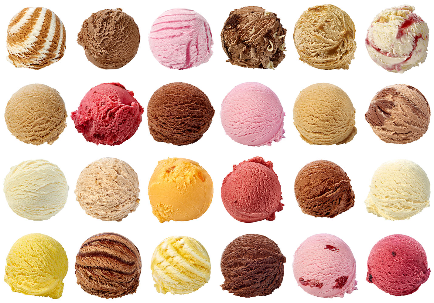 Food fotografie ijsbollen assortiment