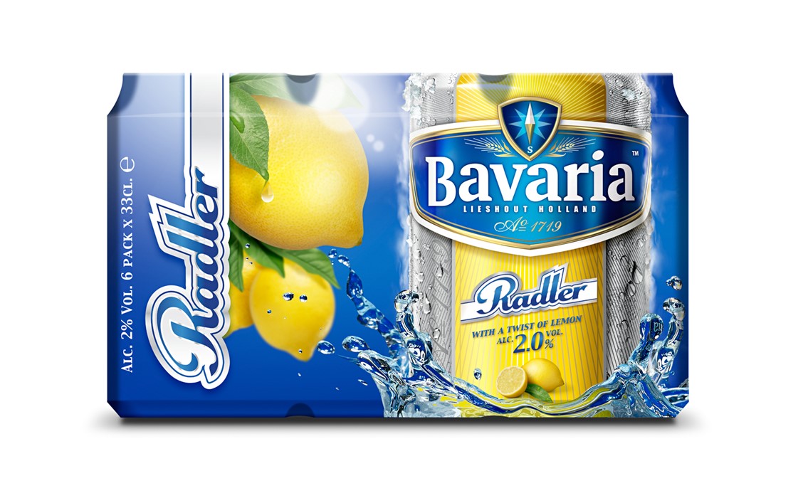 Reclamefotografie Bavaria bier Radler citroen pack