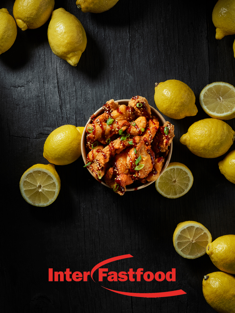 Reclamefotografie Interfastfood gefrituurde Kip citroen