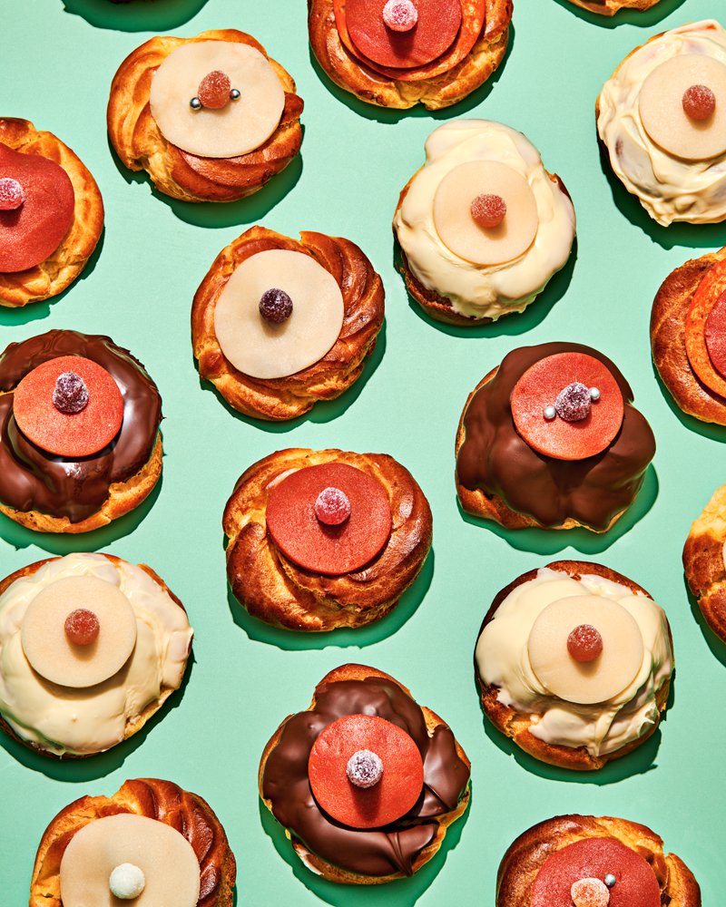 Food fotografie Soesjes met chocolade